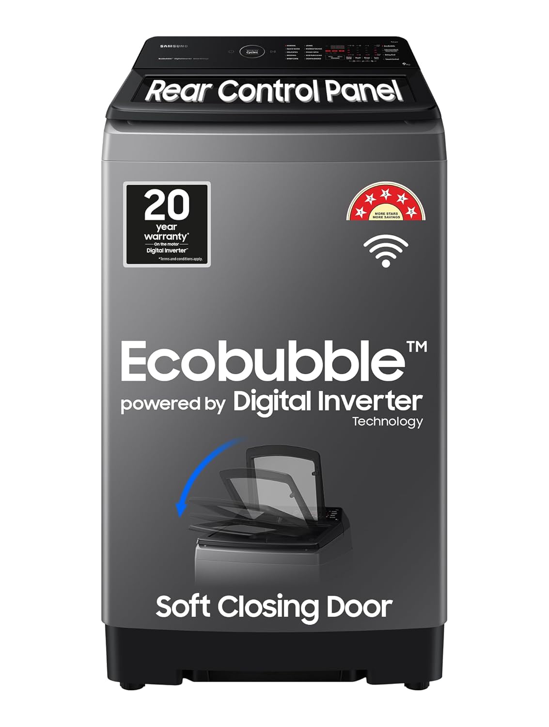 Samsung WA90BG4542BD 9.0 kg Ecobubble™ Top Load Washing Machine